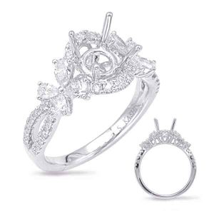 White Gold Halo Engagement Ring