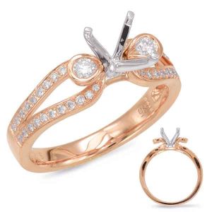 Rose Gold Halo Engagement Ring