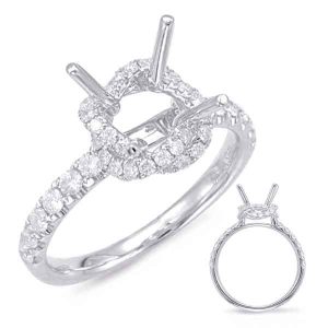 Platinum Halo Engagement Ring