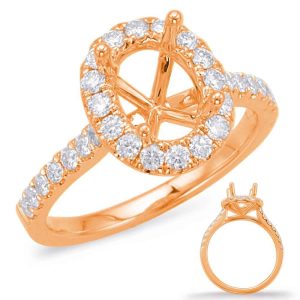Rose Gold Halo Engagement Ring
