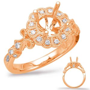 Rose Gold Halo Engagement Ring