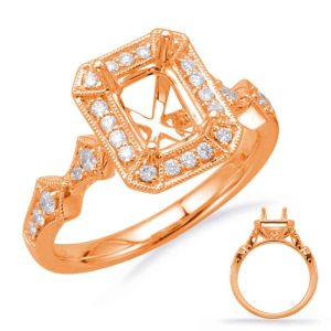 Rose Gold Halo Engagement Ring