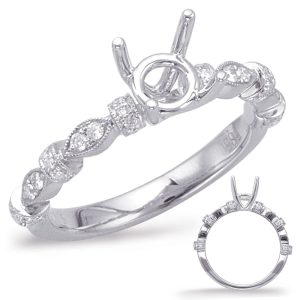 White Gold Halo Engagement Ring