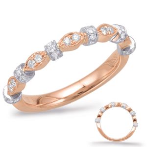 Rose & White Gold Matching Band