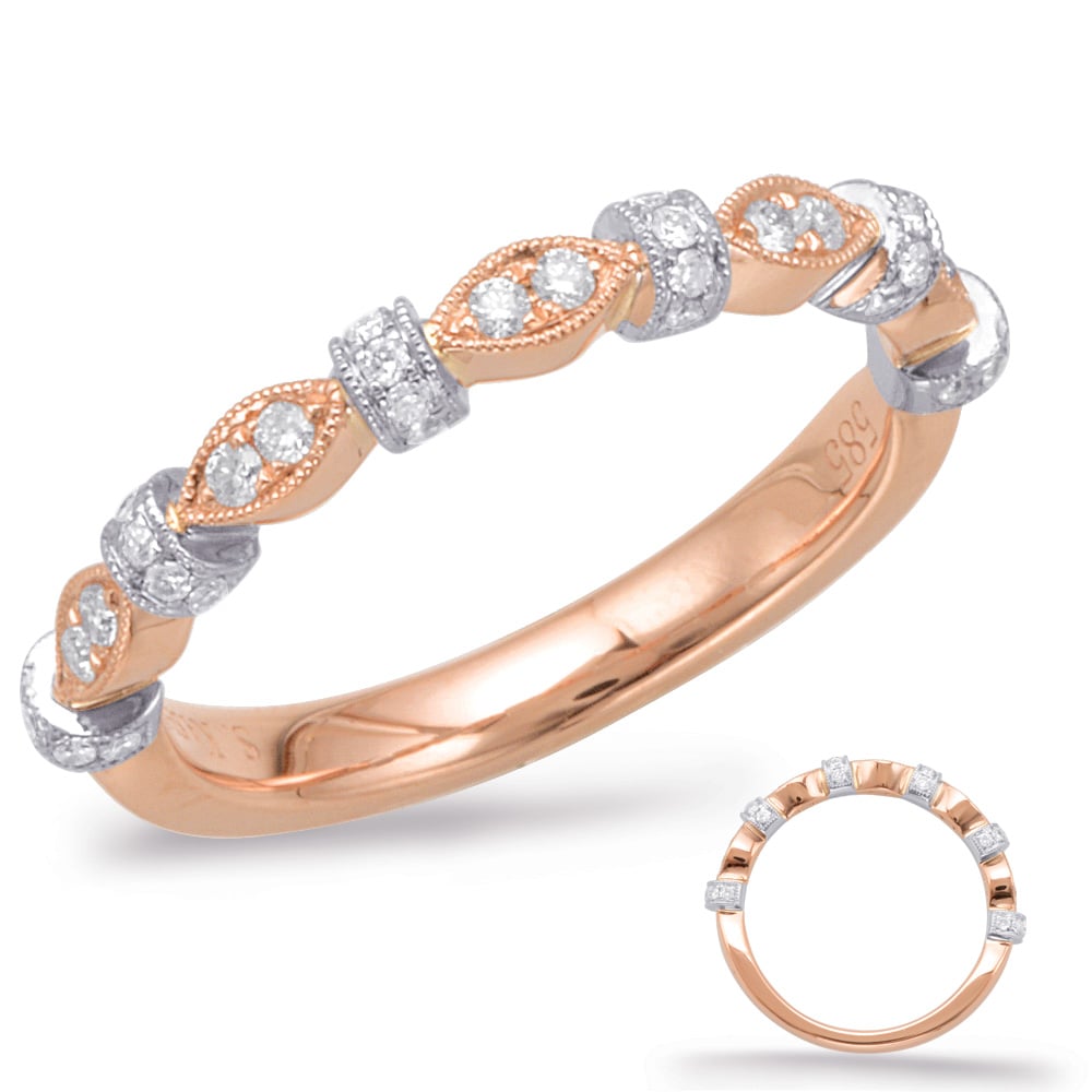 Rose & White Gold Matching Band