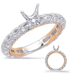 Rose & White Gold Engagement Ring