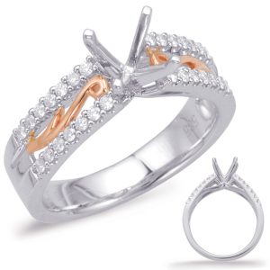 Rose & White Gold Engagement Ring