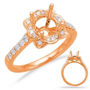 Rose Gold Halo Engagement Ring