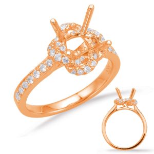 Rose Gold Halo Engagement Ring