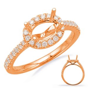 Rose Gold Halo Engagement Ring