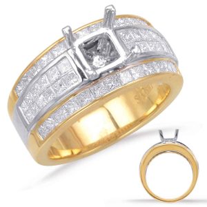 Yellow & White Gold Engagement Ring