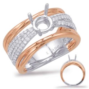Rose & White Gold Engagement Ring