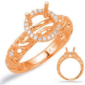 Rose Gold Halo Engagement Ring