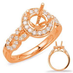 Rose Gold Halo Engagement Ring