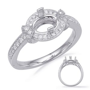 White Gold Halo Engagement Ring
