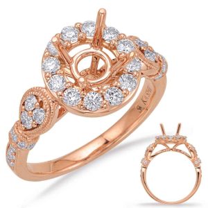 Rose Gold Halo Engagement Ring