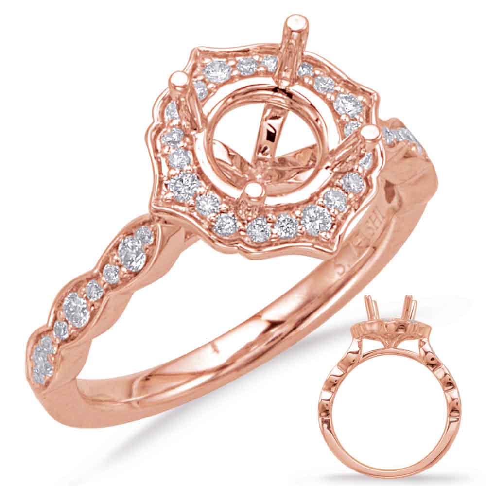 Rose Gold Halo Engagement Ring