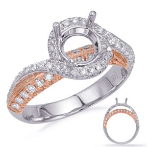 Rose & White Gold Engagement Ring