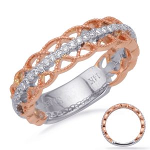 Rose & White Gold Matching Band