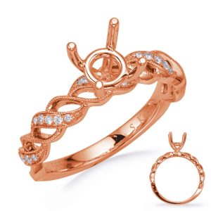 Rose Gold Diamond Engagement Ring