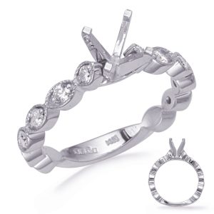 White Gold Diamond Engagement Ring
