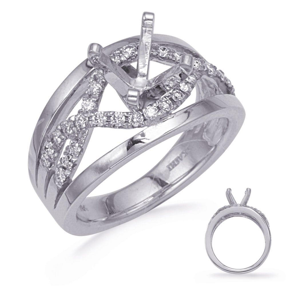 White Gold Diamond Engagemond Ring