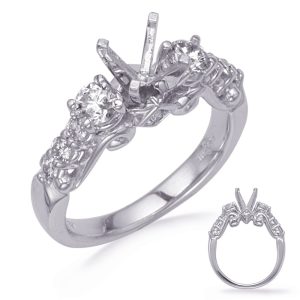 White Gold Diamond Engagement Ring
