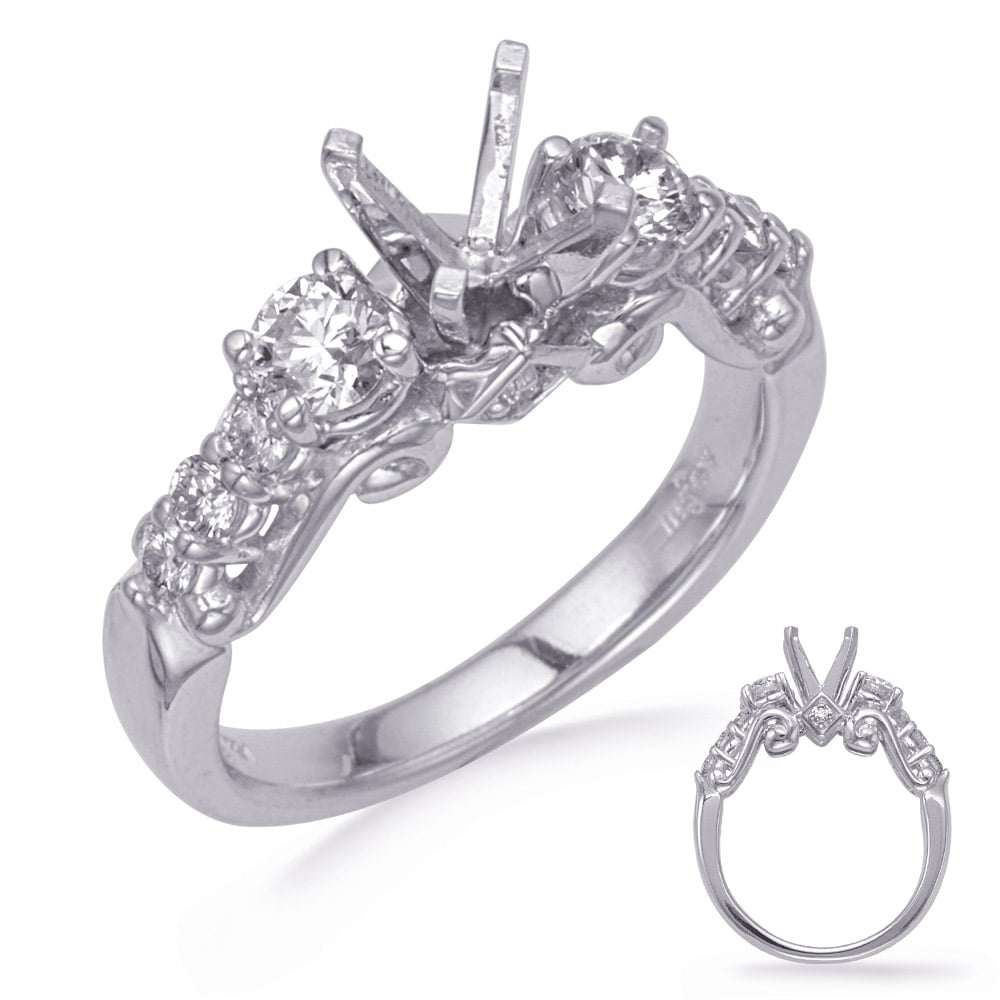 White Gold Diamond Engagement Ring