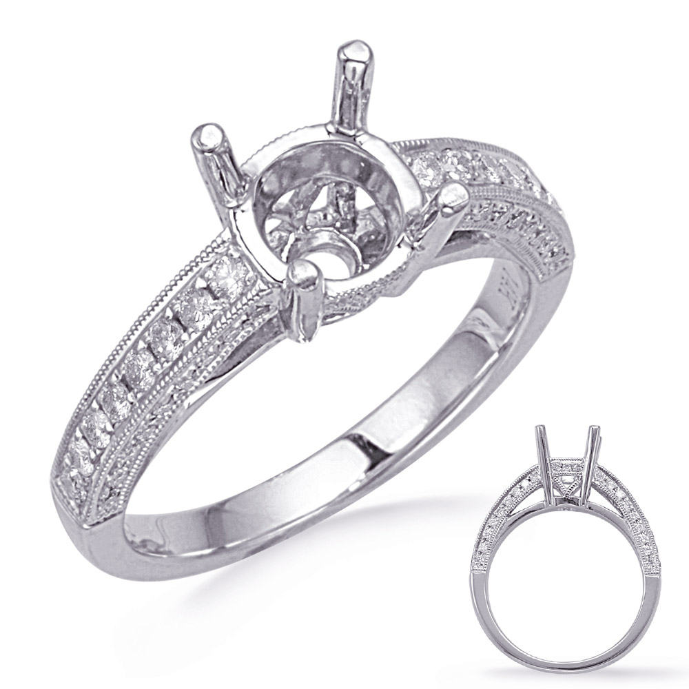 White Gold Diamond Engagement Ring