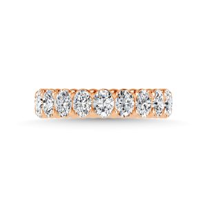 14K Rose Gold 2 1/2 CT Tw. Oval Shape Lab Grown Diamond Full Eternity Band
