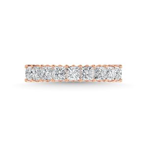 14K Rose Gold 2 3/8 CT Tw. Princess Shape Diamond Full Eternity Band