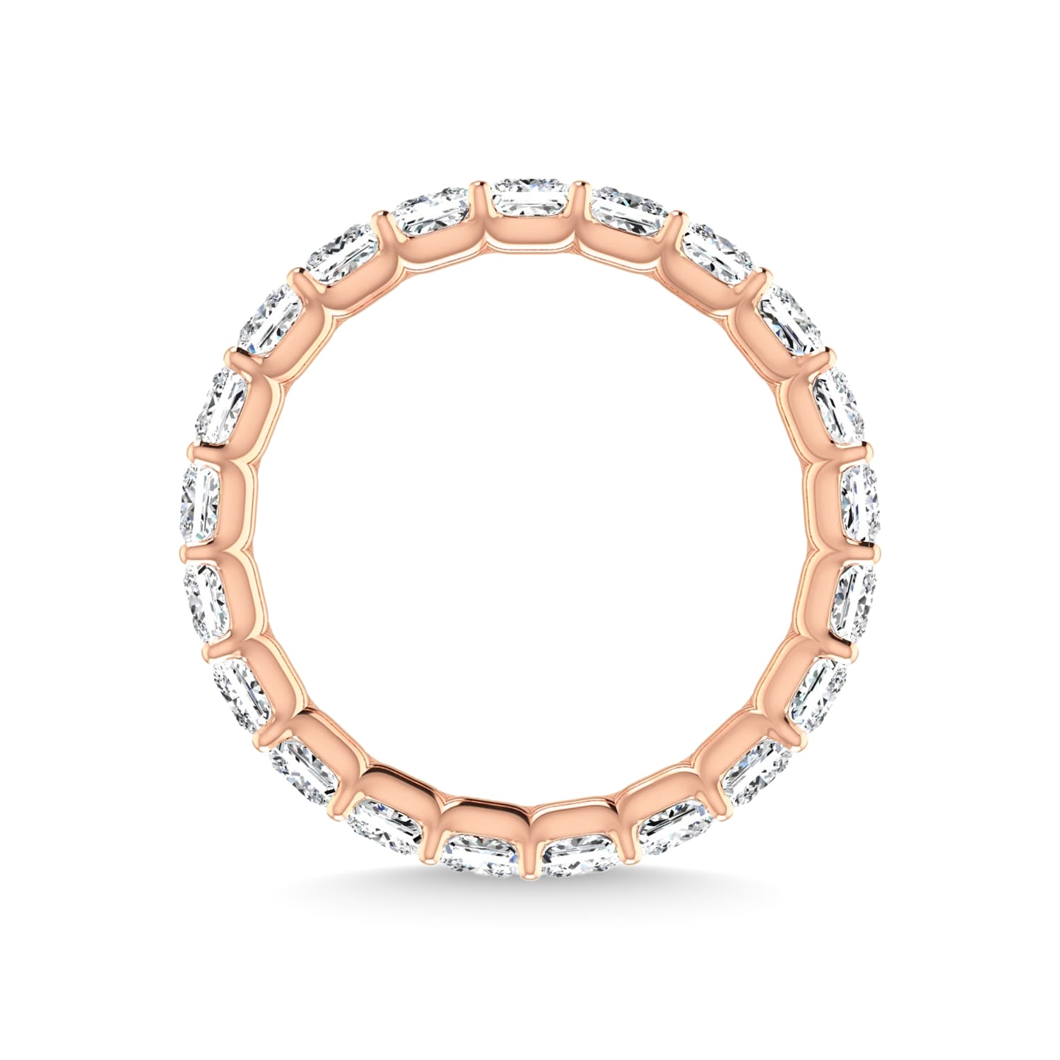 14K Rose Gold 2 3/8 CT Tw. Princess Shape Diamond Full Eternity Band