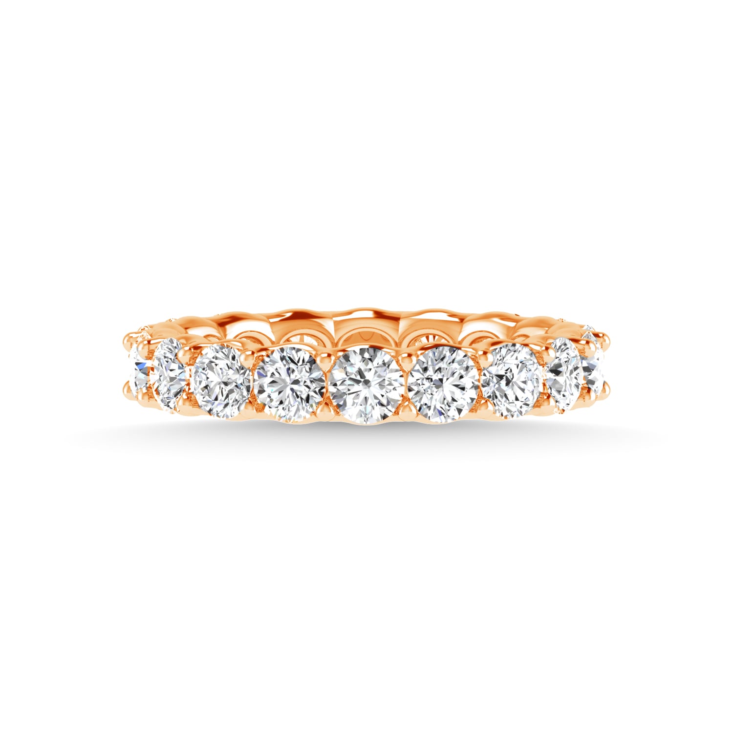 14K Rose Gold 1 1/6 CT Tw. Round Shape Diamond Full Eternity Band