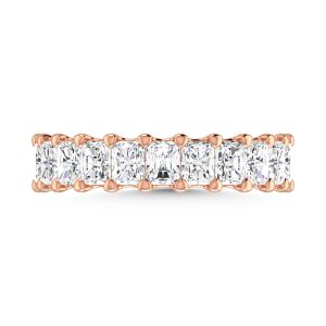 14K Rose Gold 2 5/8 CT Tw. Radiant Shape Lab Grown Diamond Full Eternity Band