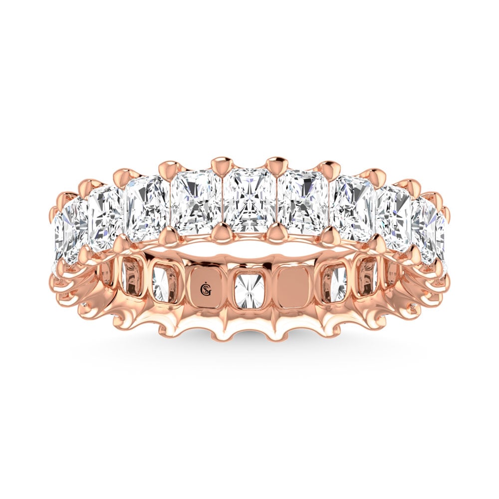 14K Rose Gold 2 5/8 CT Tw. Radiant Shape Diamond Full Eternity Band