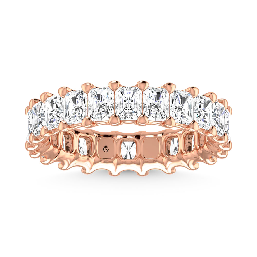 14K Rose Gold 2 5/8 CT Tw. Radiant Shape Lab Grown Diamond Full Eternity Band