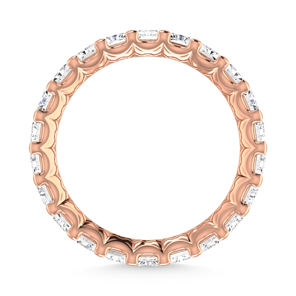 14K Rose Gold 2 5/8 CT Tw. Radiant Shape Lab Grown Diamond Full Eternity Band
