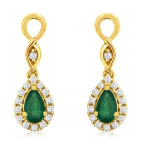 EMERALD & DIAMOND EARRING
