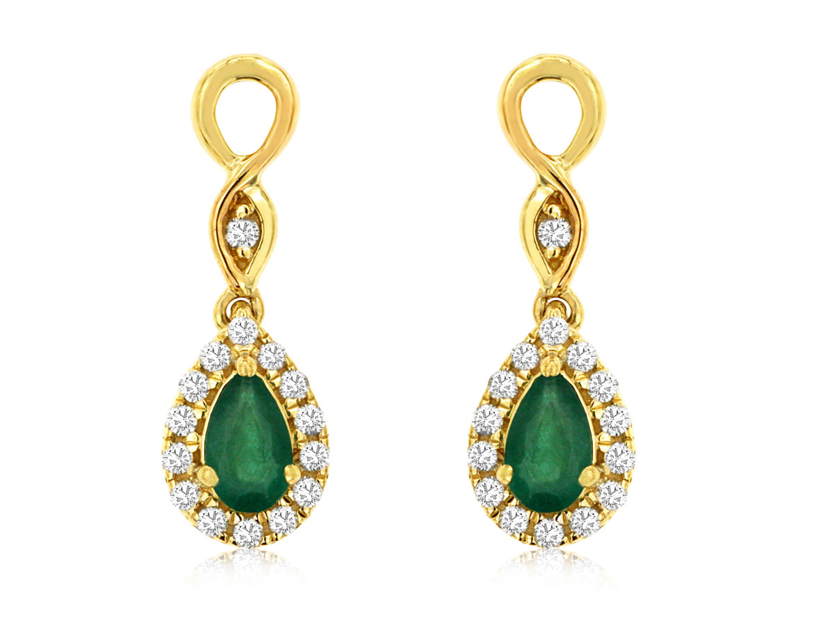 EMERALD & DIAMOND EARRING