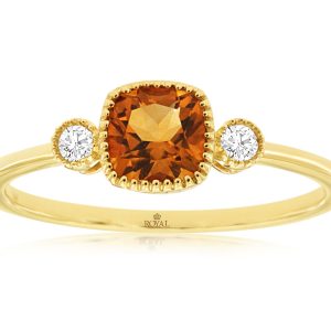 CITRINE & DIAMOND RING