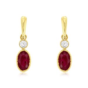 RUBY & DIAMOND EARRING