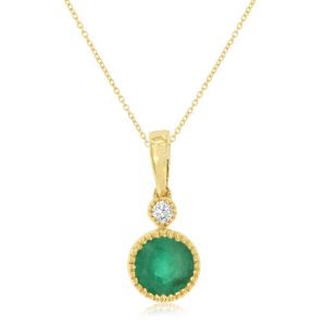 EMERALD & DIAMOND PENDANT