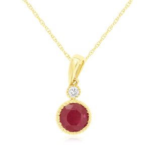 RUBY & DIAMOND PENDANT