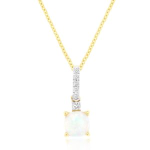 OPAL & DIAMOND PENDANT