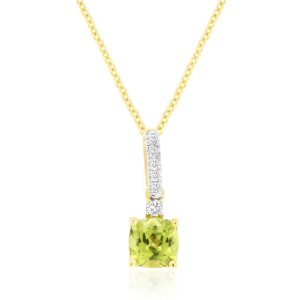 PERIDOT & DIAMOND PENDANT