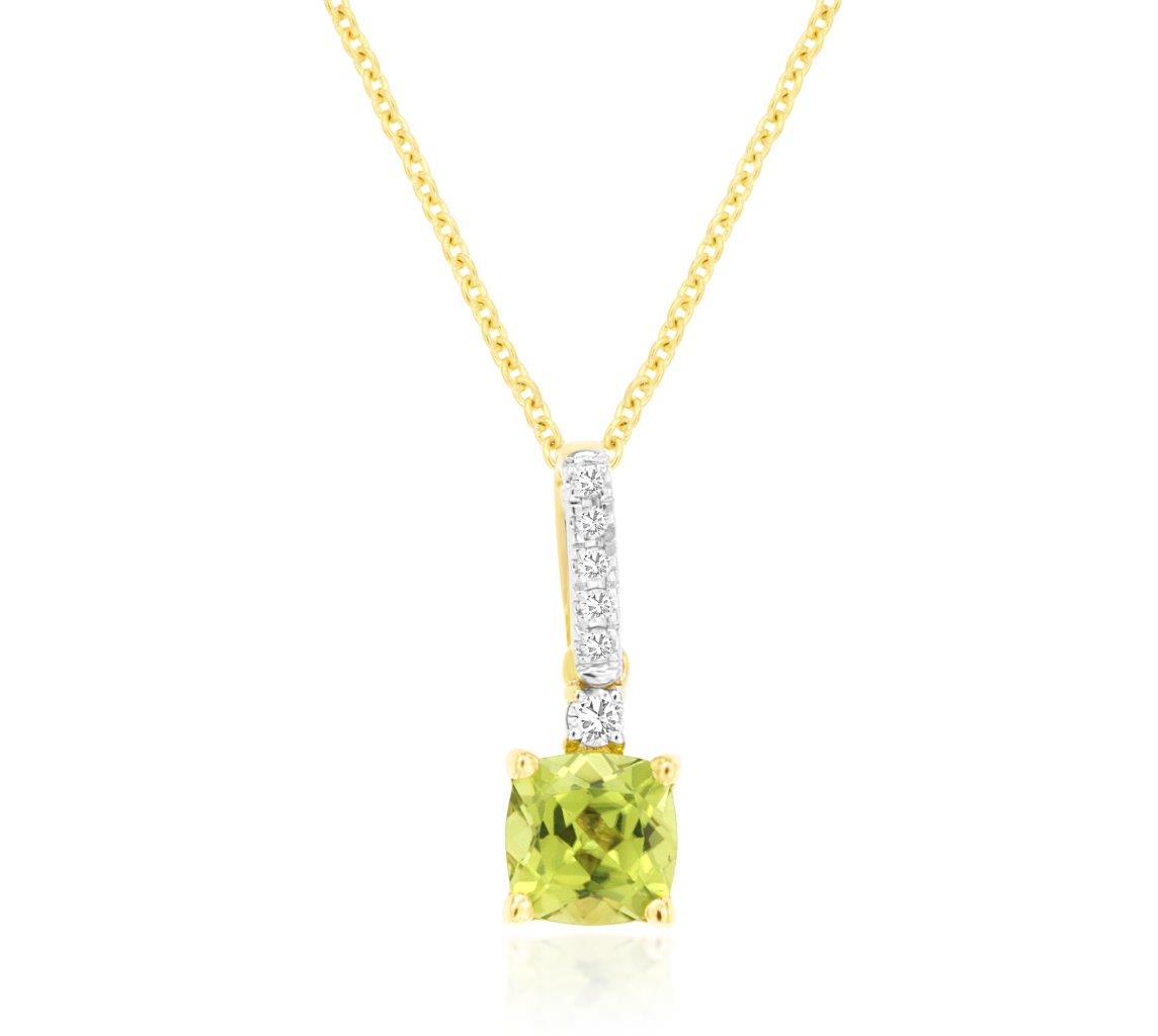 PERIDOT & DIAMOND PENDANT