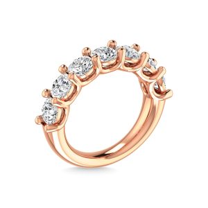 14K Rose Gold 5/8 Ct.Tw. Round Shape Lab Grown Diamond Half Way Eternity Band