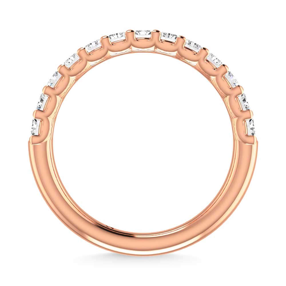 14K Rose Gold 1 1/3 Ct.Tw. Radiant Shape Lab Grown Diamond Half Way Eternity Band