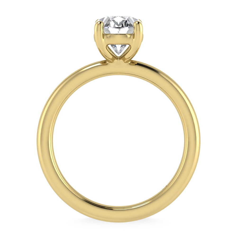14K Yellow Gold Lab Grown Diamond 4 Ct.Tw. IGI Certified Oval Shape Solitaire (Available from 1CT to 7CT)