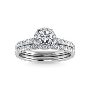 10K White Gold Lab Grown Diamond 2 Ct.Tw. Bridal Ring